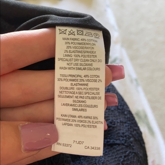 French Connection Fitted Navy Dress Size 2 - Picture 6 of 6